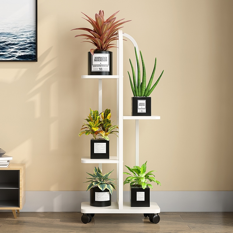 古达花架置物架阳台花架子客厅落地式简约现代移动室内花盆绿萝绿植架