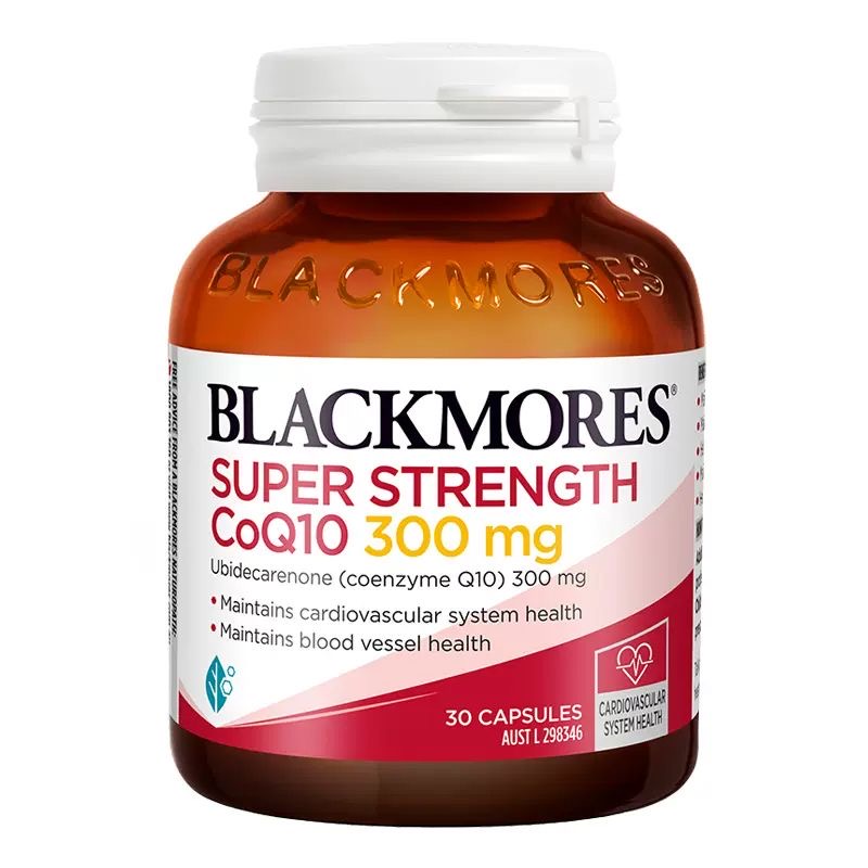 澳佳宝(BLACKMORES)高浓缩辅酶Q10 300mg胶囊高含量30粒/瓶装 澳洲原装进口 香港保税随机发