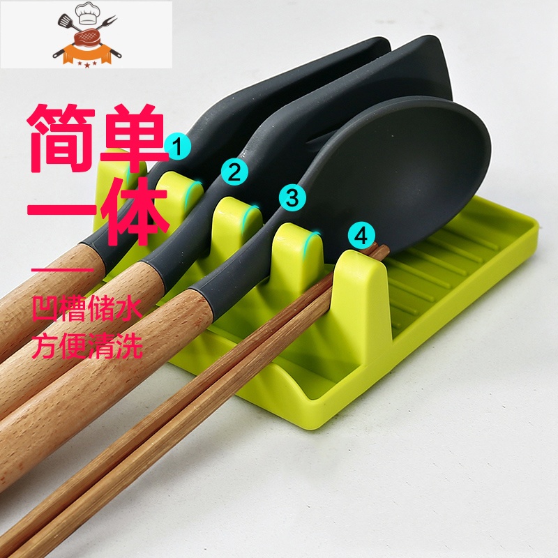 厨房托置物架餐具收纳多功能沥水架锅盖架家用收纳筷子汤勺 敬平 颜色随机2个装+2个海绵擦餐具架高清大图