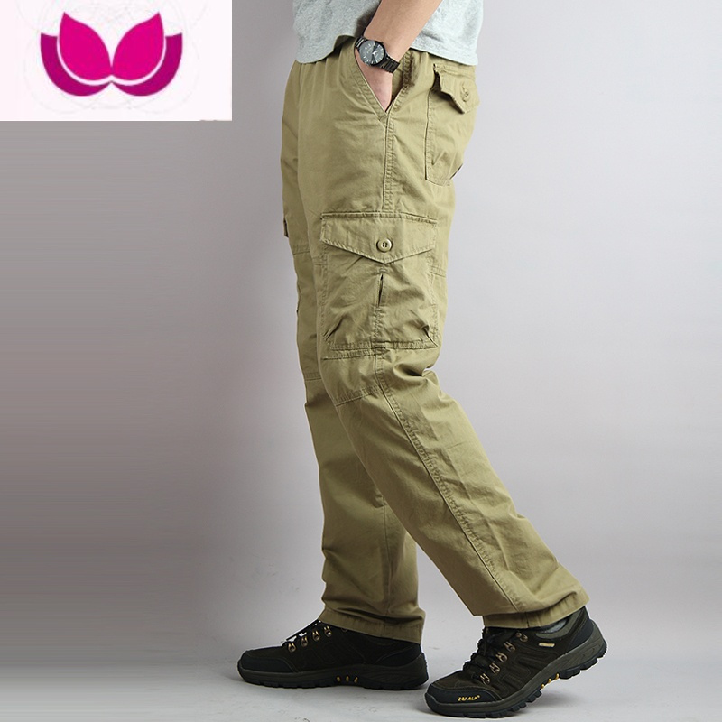 七斓工装裤男多口袋战术裤新款工作裤宽松大码休闲裤男长裤子