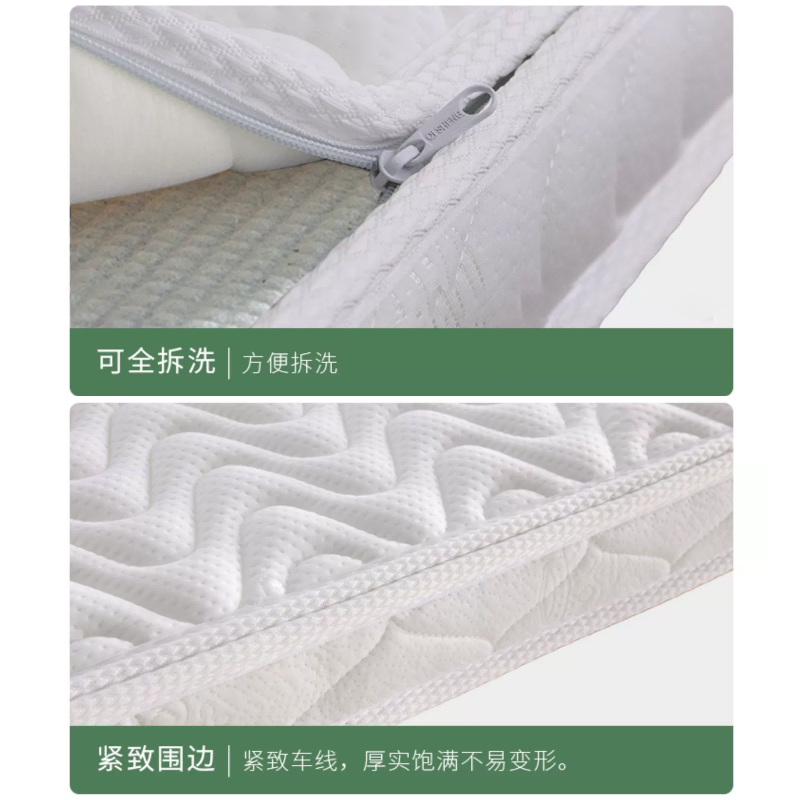 铭威顺椰棕床垫家用棕垫B10cm厚(防螨针织+2cm乳胶+0胶水天然椰棕)900mm*2000mm高清大图