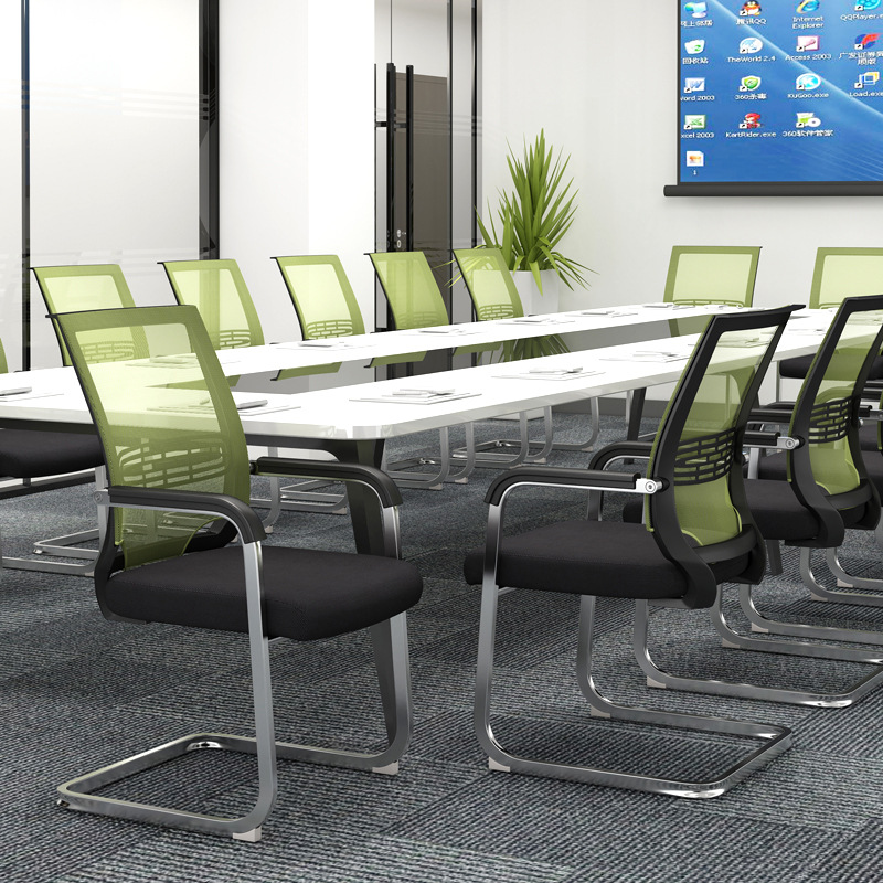 奕珂鑫 会议桌椅会议室椅子家用办公椅弓形铁架椅网布椅 YKX-Y-3高清大图