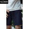 HLCOMAN藏青色泡泡纱4分短裤男士夏季薄款美式速干运动裤不过膝五分中裤