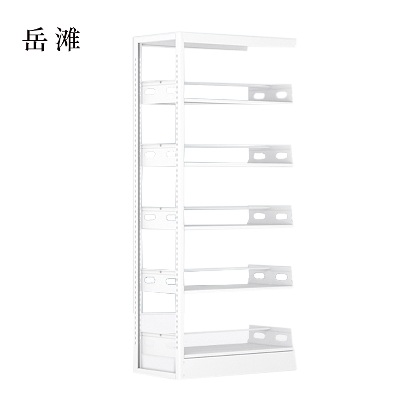 岳滩图书馆书架阅览室货架资料档案架钢制书架单面五层副架