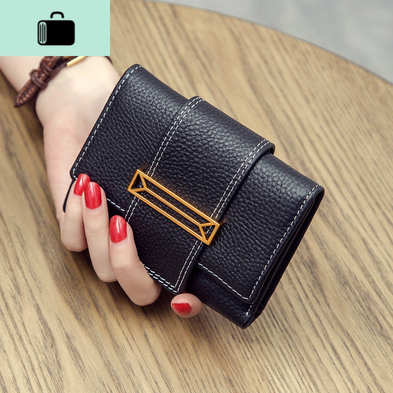 女士钱包女短款皮钱夹2020新款欧美多功能折叠皮夹拉链小钱包NEW LAKE 黑色预售15天内发出