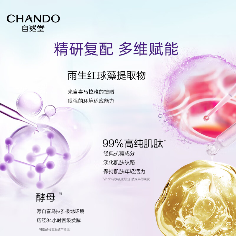 自然堂 凝时鲜颜小紫瓶肌活霜50g ZHT-1NSMS高清大图