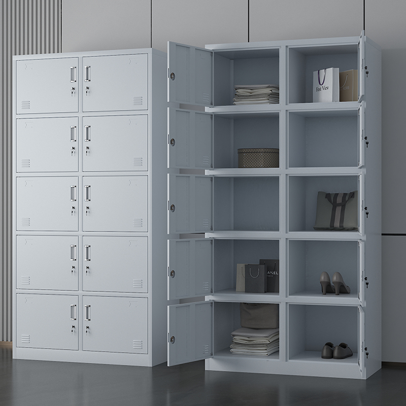 中豫鑫泽ZYXZ4071963铁皮更衣柜储物柜寄碗柜 10门更衣柜(加厚款)高清大图