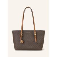 迈克·科尔斯(MICHAEL KORS)女士单肩包涂层帆布皮革拼接印花拉链