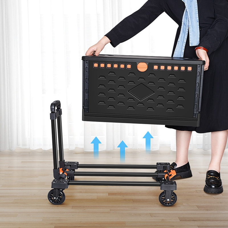 古达摆摊小推车收纳箱可折叠拉杆车买菜小拉车野营拖车露营手拉车