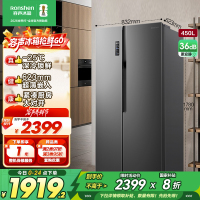 容声(Ronshen)450升变频对开门电冰箱双开门 纤薄嵌入冰箱 风冷无霜节能家用 BCD-450WD18HP