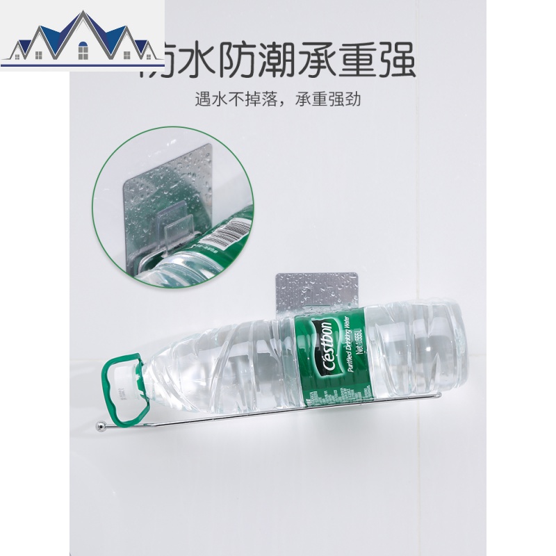 厨房卷纸架橱柜纸巾架免打孔毛巾挂置物架铁艺保鲜膜收纳架壁挂式 三维工匠高清大图