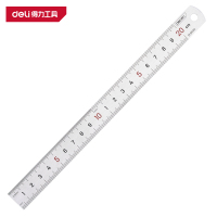 得力（deli）DL8020 钢直尺 200mm 银色 1把