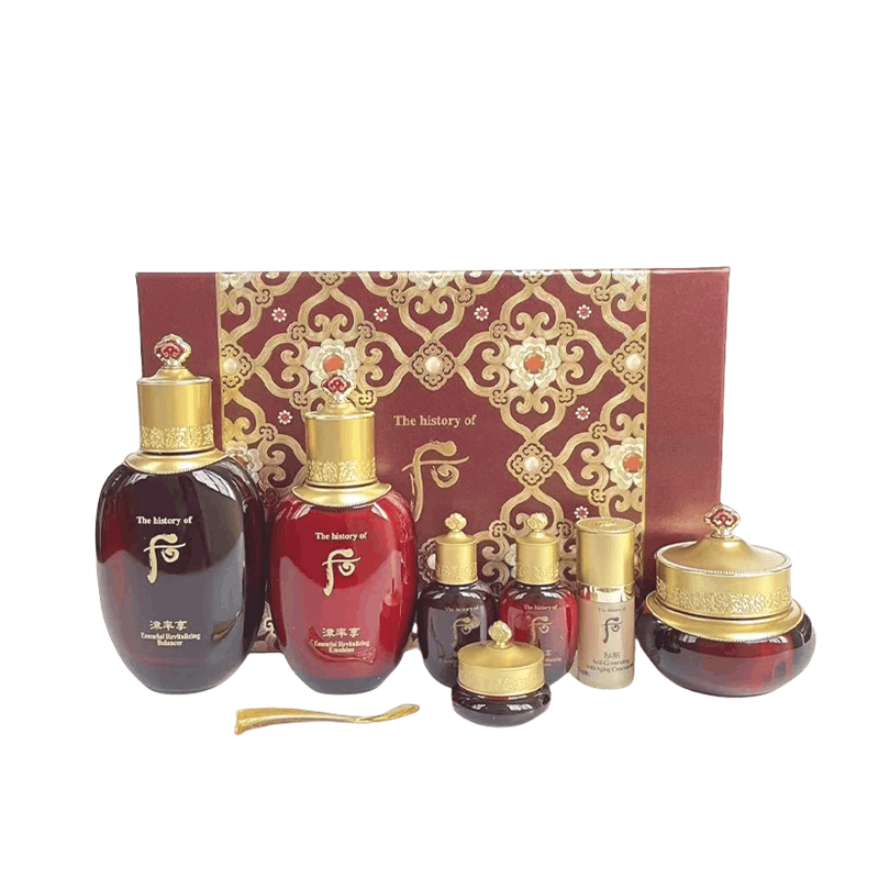 Whoo后津率享水乳霜护肤套装 补水保湿提拉紧致淡化细纹滋润细腻提亮肤色抗初老红润弹性不粘腻收缩毛孔 津率享三件套图片