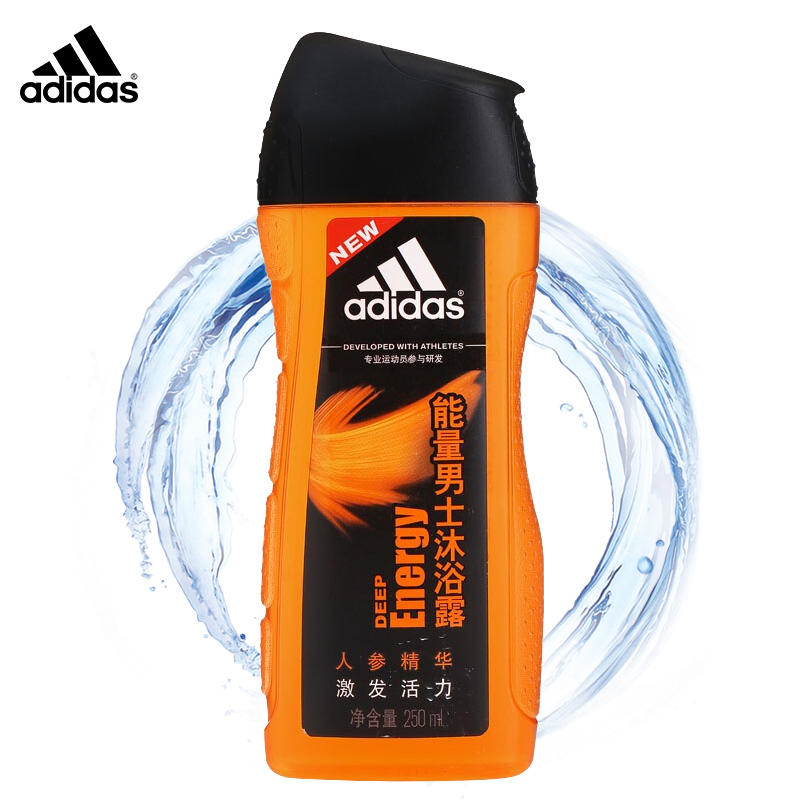 阿迪达斯男士活力沐浴露能量250ml清洁酷爽送50g洁面乳视频