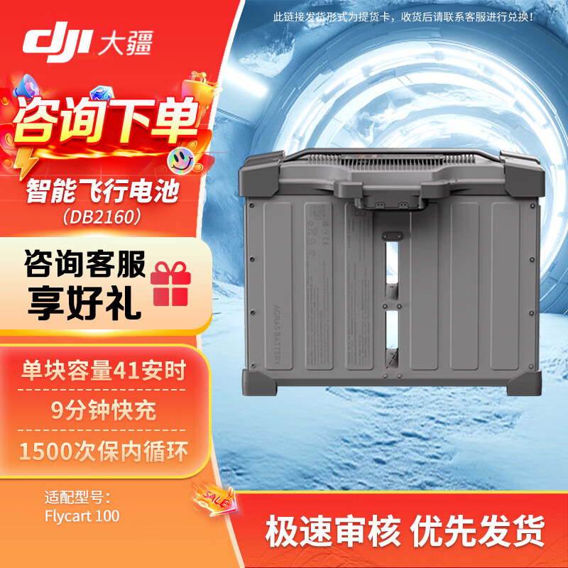 大疆(DJI)DB2160 智能飞行电池 适配FlyCart100大型行业载重运输 FC100无人机配件 提货卡