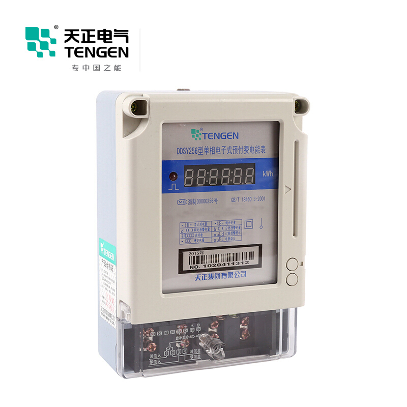 天正电气 DDSY256 单相 220V 15(60)A 电子式预付费 353020400006 电能表电表