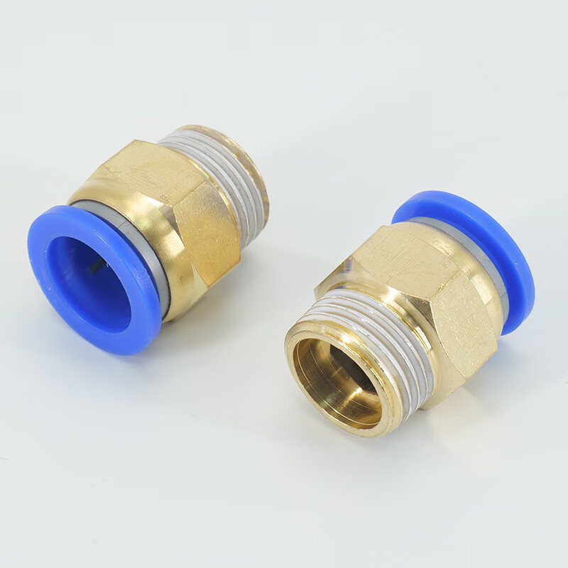 海斯迪克 HKLY-9 PC外螺纹直通接头 气动气管快插头 PC4-01[接4mm管1分外丝]