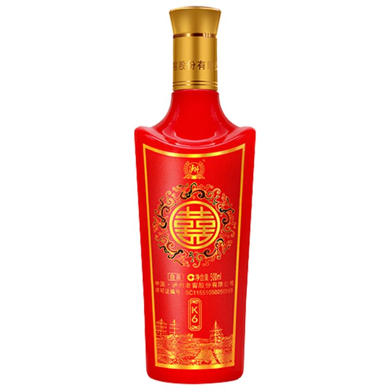 泸州老窖出品 双喜酒 K6 52度 500ml 单瓶装 浓香型 白酒