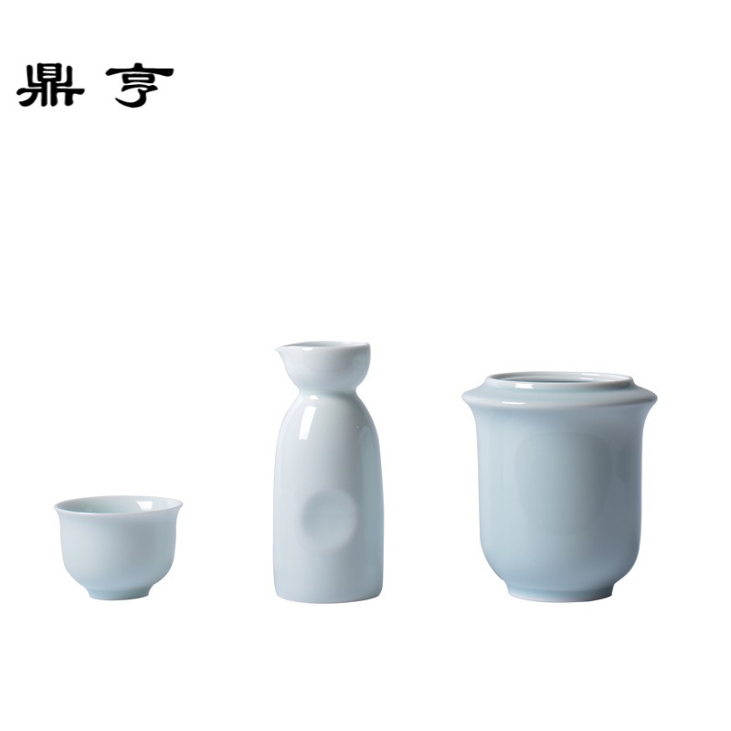 鼎亨温酒壶黄酒温酒器中式烫酒壶家用酒具套件景德镇陶瓷酒壶青白