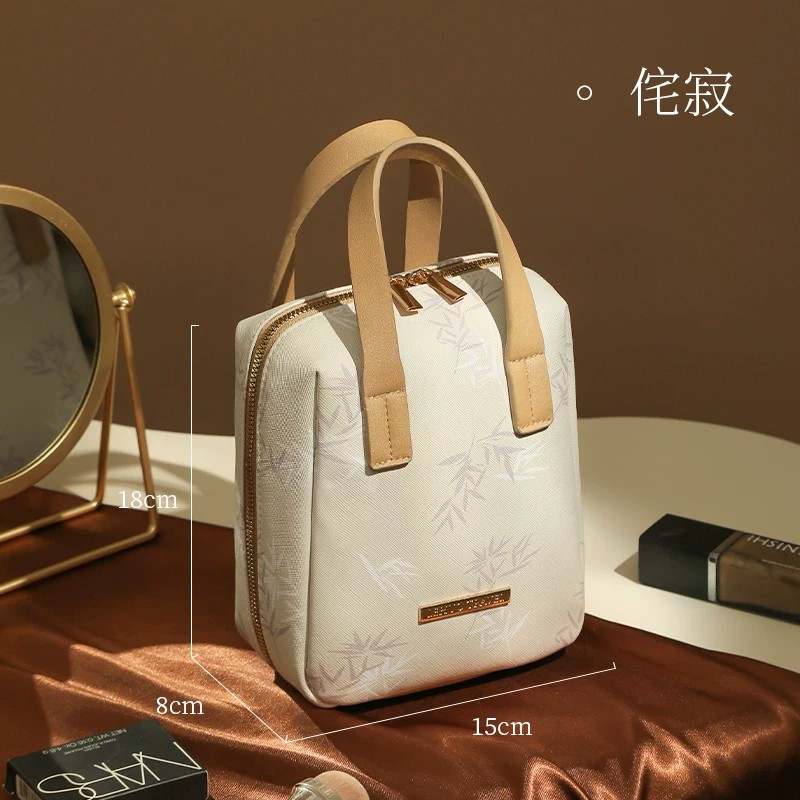 新中式手提化妆包女大容量2025新款便携式外出分区收纳化妆袋1085 小号【紫灰侘寂】