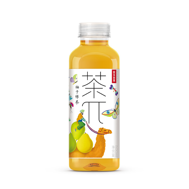 农夫山泉 茶π(茶派)柚子绿茶500ml*15瓶 整箱装
