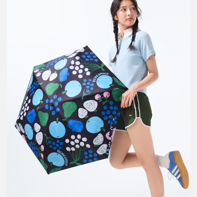 蕉下(BENEUNDER)五折黑胶防晒伞BM527-脆果沙拉高清大图