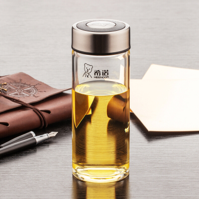 希诺 XN-6016 单层玻璃杯 380ml 加厚大容量喝水杯家用透明杯子 (单位:个)