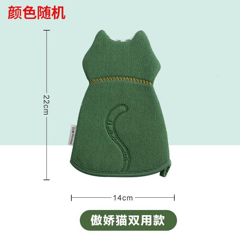 茶花(CHAHUA)双用搓澡巾婴儿不伤皮肤可爱洗澡巾搓泥无痛高清大图