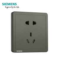 [官方旗舰店]西门子(SIEMENS)开关插座面板致典烟灰金86型五孔USB空调16A 电源插座