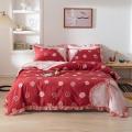 公主风四件套床单被套三件套单双人床上套件少女心蝴蝶结床上用品_531 1.2m床单款:（适合150*200被芯）三件套 红色草莓