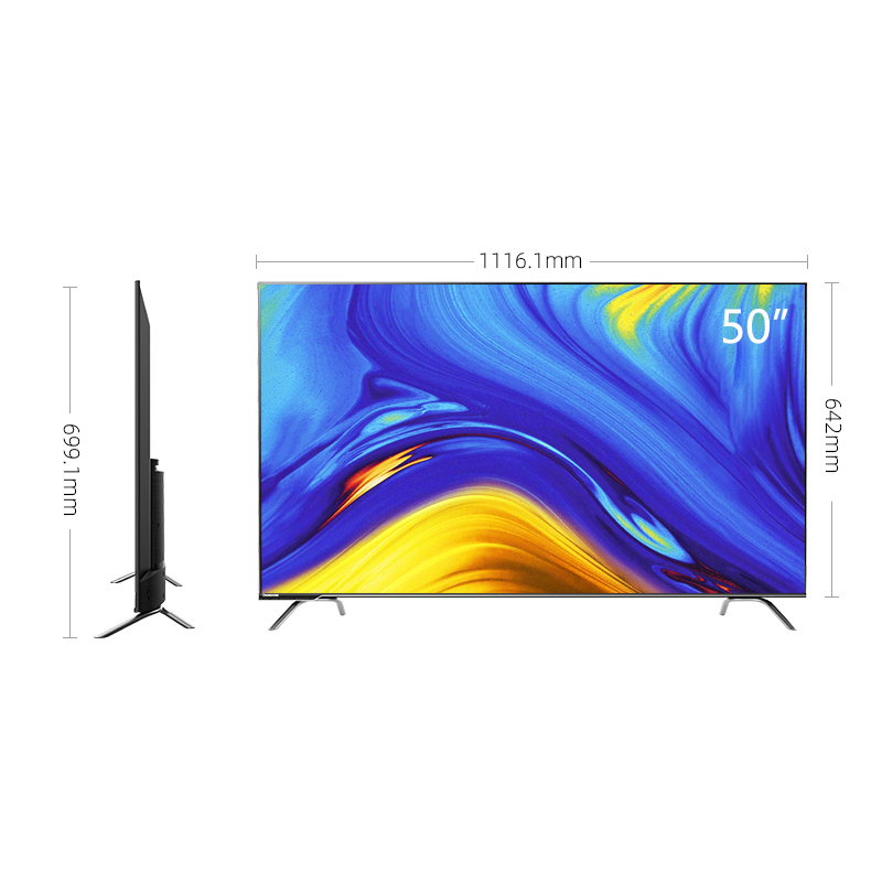 长虹PPTV CS50P10 50英寸 无边全面屏4K超高清HDR人工智能语音 超薄机身LED平板液晶彩电视机客厅家用