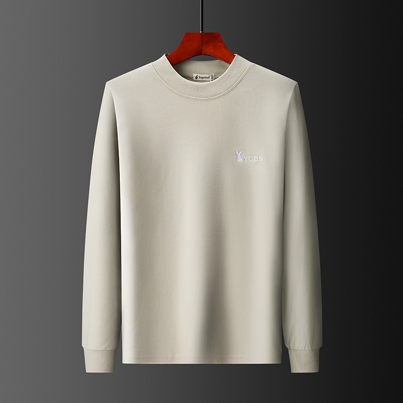 suntek爸爸装长袖t恤男半高领加厚中年男装秋衣圆领棉