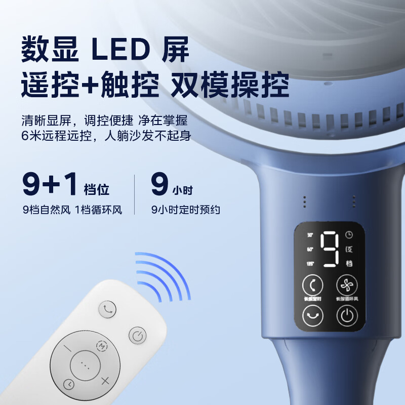 美的(Midea)[变频轻音]99%抑菌空气循环扇家用遥控电风扇四季净化扇轻音落地扇桌面小风扇大风力风扇GDG24ZR高清大图