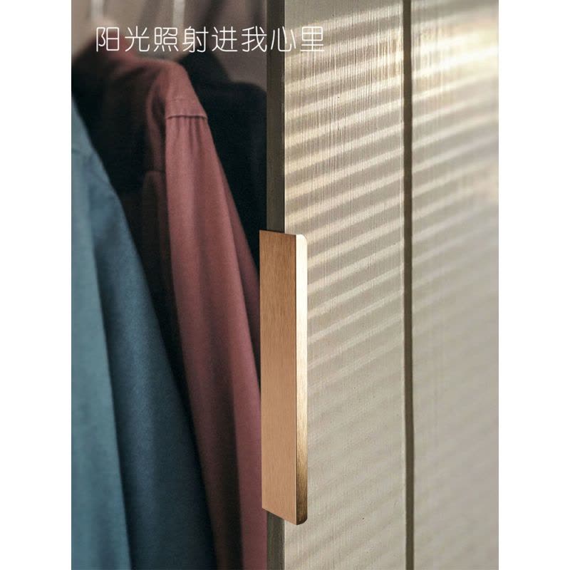 免打孔衣柜隐形拉手鞋柜闪电客厨柜抽屉暗拉手黑色铜色金色橱柜把手 黑色352孔距[总长400mm]图片