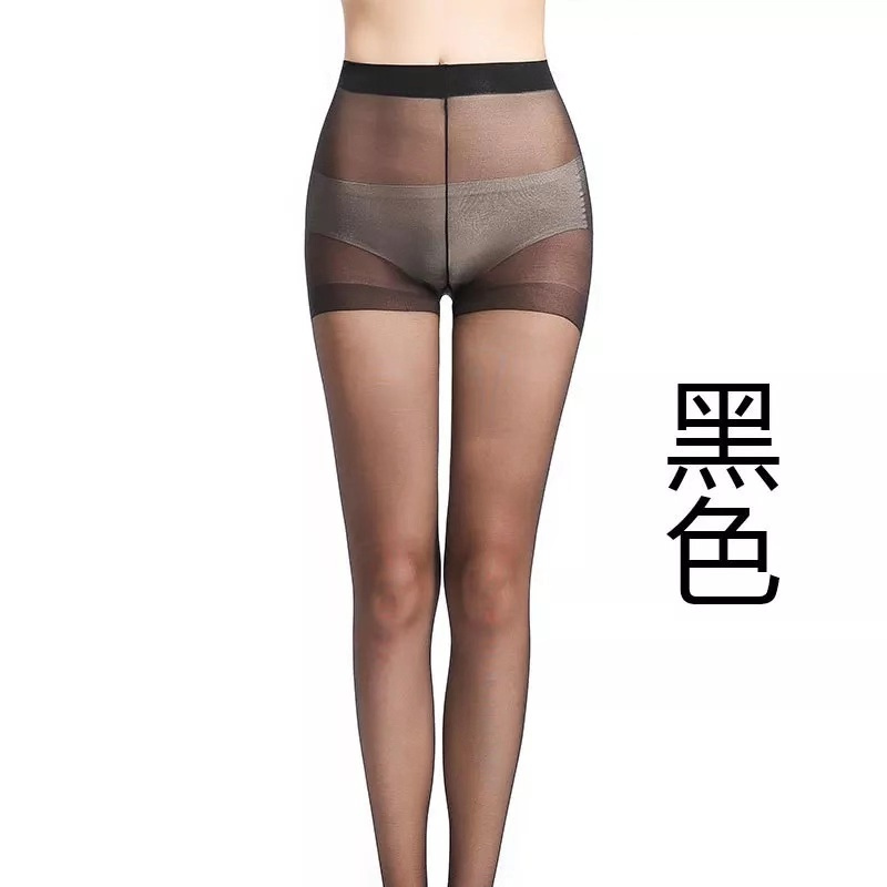 亲肤加裆连袜裤黑色肤色