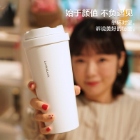 乐扣乐扣(LOCK&LOCK)元气弹跳咖啡杯商务办公马克杯便携车载大容量保温杯随行杯 550ML LHC3249