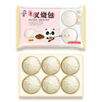 入口为鲜蜜汁叉烧包早餐加热即食灌汤包半成品速冻面点大包子240g/袋*3袋