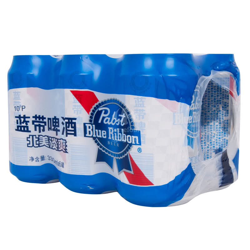 蓝带啤酒北美淡爽330ml6