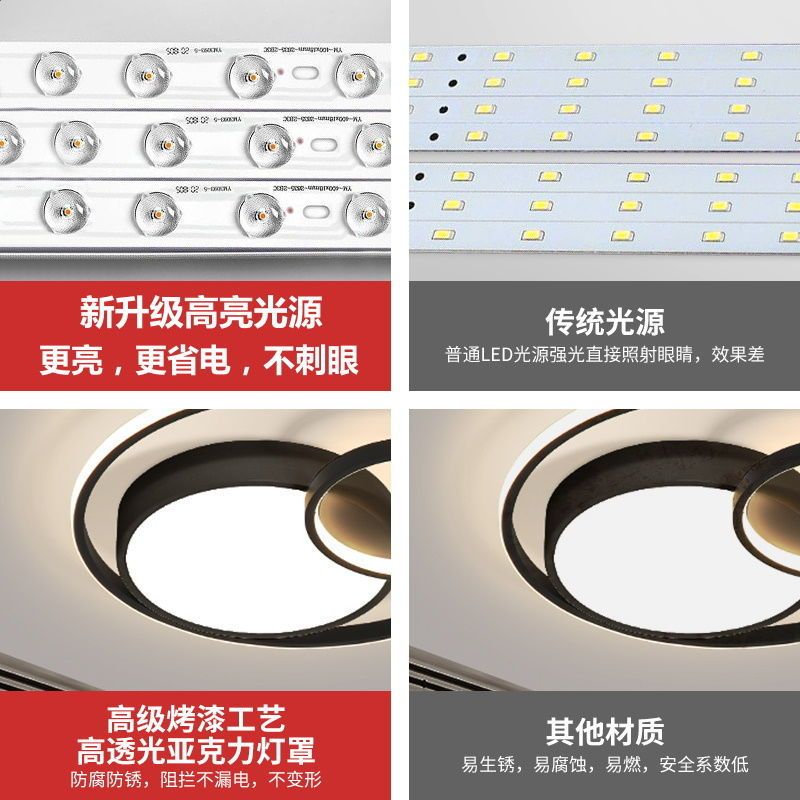 圆形-33*33CM(普通款) 卧室灯主卧阳台书房灯现代简约个性创意房间灯吸顶灯卧室家用三色
