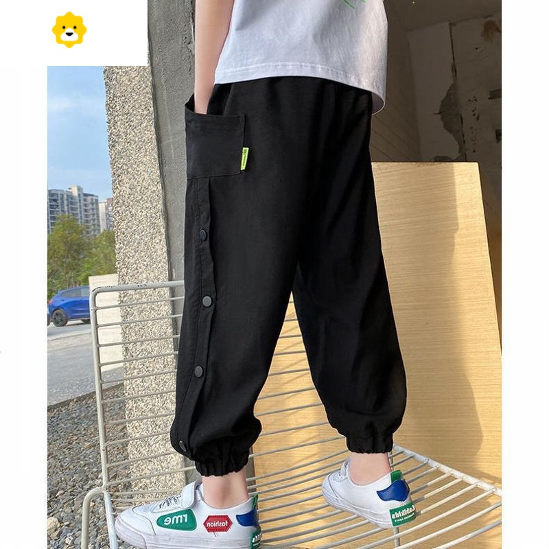 喻娄男童夏季防蚊裤薄款长裤20新款儿童夏装速干运动裤中大童裤子潮