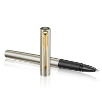派克PARKER 签字笔 威雅系列XL钢杆金夹宝珠 学生办公通用日常书写拔帽式佩戴0.7mm黑色水性宝珠笔芯