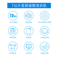 松下(Panasonic) XQG70-EA7221 7公斤 精准智控 深层洁净 安全童锁 静音节能滚筒洗衣机（白色）