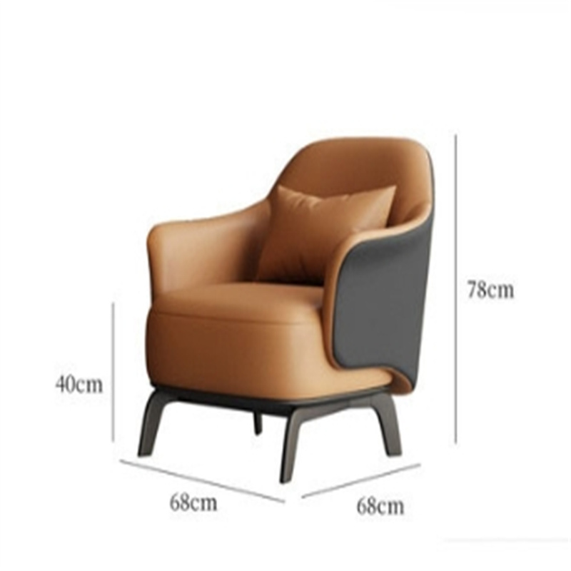 白寅 BY-SFDRW-005 橙色+黑色单人沙发椅(单位:张)