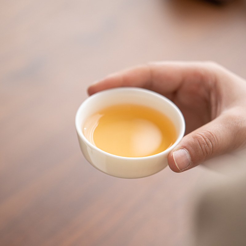 苏氏陶瓷(SUSHI CERAMICS)羊脂玉瓷木柄侧把壶快客杯便捷茶具旅行包