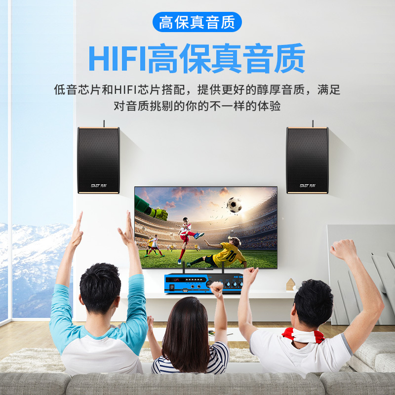 先科(SAST)家庭影院无线KTV音响套装 木箱音响套装会议音响 卡拉OK音响套装家用