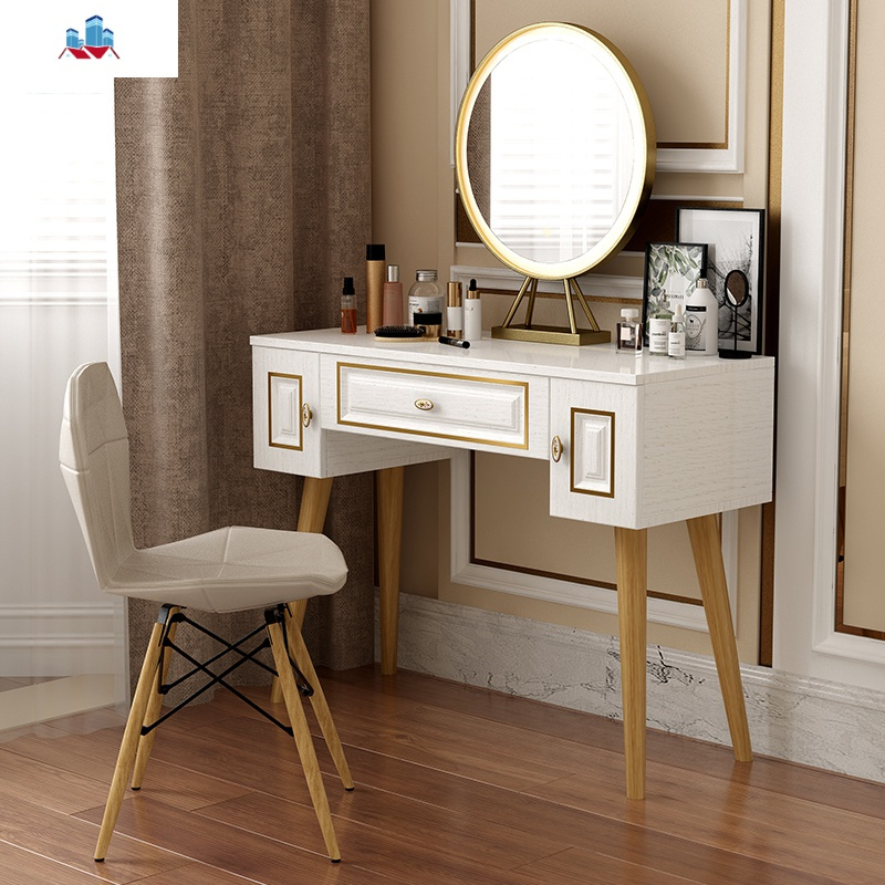 梳妆台欧式现代简约多功能收纳柜一体小户型轻奢化妆桌卧室化妆台泰