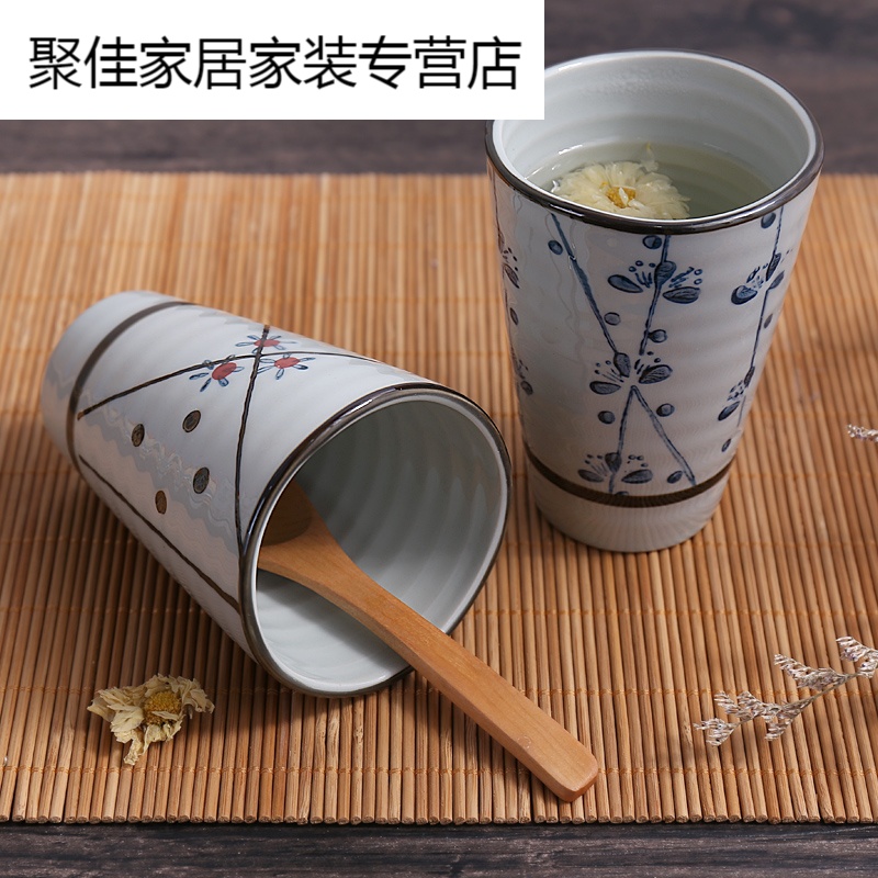 家柏饰(CORATED)日式复古手绘陶瓷杯子家用水杯茶具小茶杯泡茶杯个人单杯家居用品高清大图