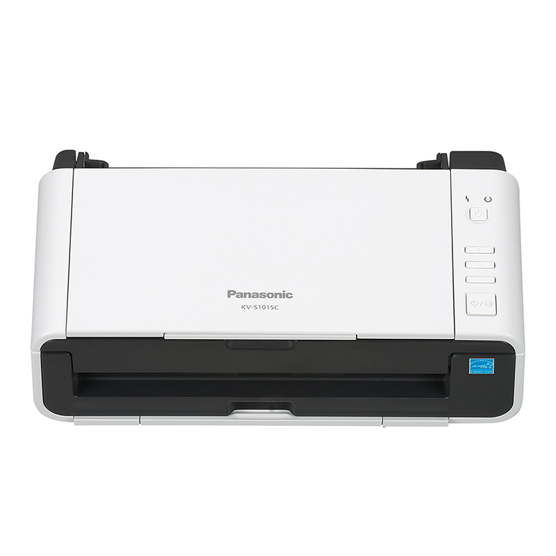 松下(Panasonic)KV-S1015C 彩色文档扫描仪 A4便携式馈纸扫描仪 高速高清自动双面扫描 (白色)
