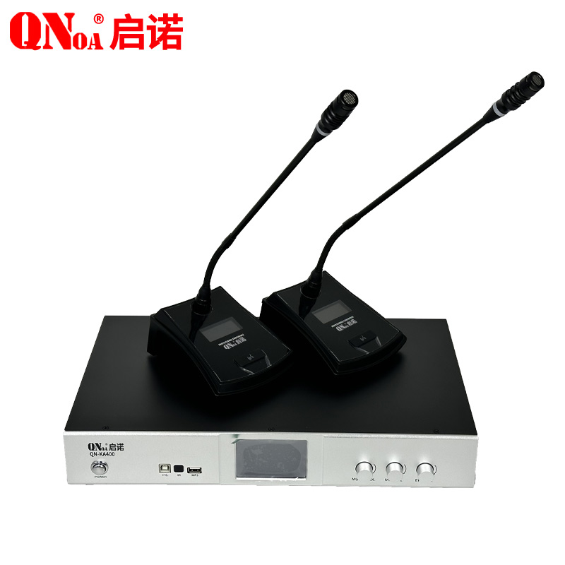 启诺QN-KA400 多功能功放麦克风 会议扩声话筒设备 黑色 台