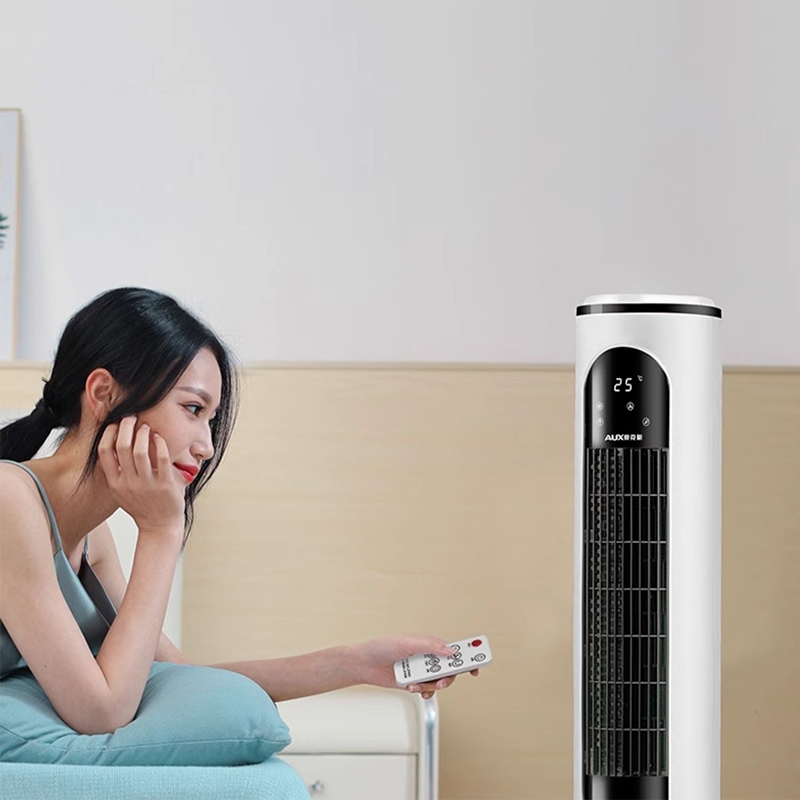 奥克斯(AUX)空调扇家用冷风扇水冷塔扇制小型冷风扇空调塔式冷风机3476_白色遥控触摸款
